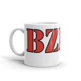 Mug Breton BZH Rouge avec contour Noir et Triskell Noir Blanc Brillant