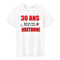  T-shirt Breton Anniversaire Mariage Triskells Entrelacés Blanc