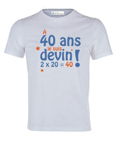 Tee-shirt Anniversaire 40 Ans Je Suis Devin