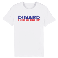 Tee-shirt Bio Dinard Latitude et Longitude Blanc