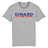 Tee-shirt Bio Dinard Latitude et Longitude Gris