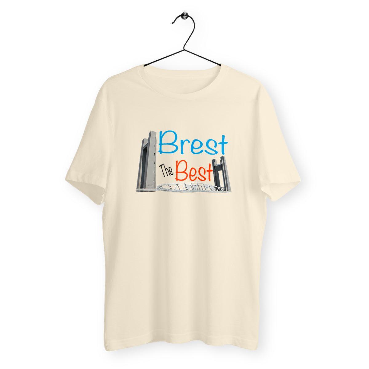 Tee-shirt Brest The Best - 100% coton biologique - Unisexe - Autocollant BZH