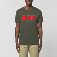 Autocollant BZH Tee-shirt Breton Bio BZH en Rouge