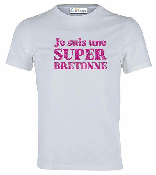 Tee-shirt Breton je suis une super Bretonne