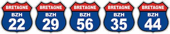 Tee-shirt Breton Route 66 BRETAGNE BZH 56 Morbihan