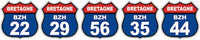 Tee-shirt Breton Route 66 BRETAGNE BZH 56 Morbihan