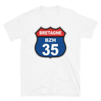 Tee-shirt Breton Route 66 BRETAGNE BZH 35 Ille et Vilaine
