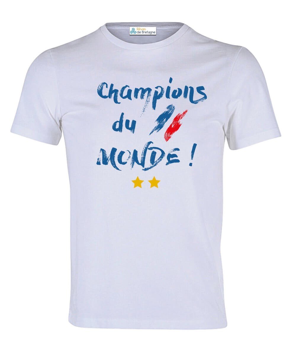Tee-shirt Champions Du Monde 2 Étoiles
