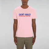 Tee-shirt coton Bio unisexe avec SAINT-MALO et sa Latitude et Longitude