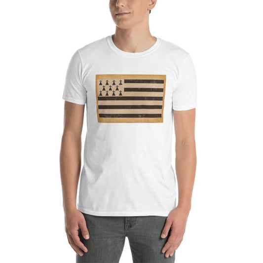 Tee-shirt Drapeau Breton Grunge - Autocollant BZH