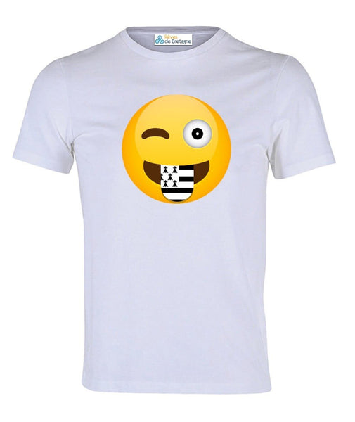 Tee-shirt Emoji Breton Tire La Langue