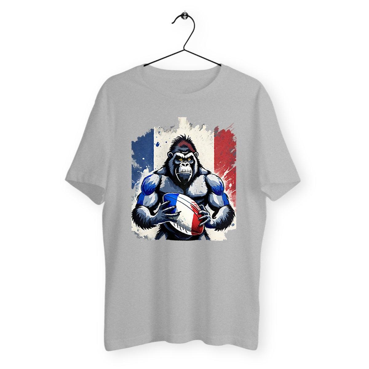 Tee-shirt Gorille Rugby Drapeau Français