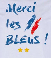 Tee-shirt Merci Les Bleus - 2 Étoiles