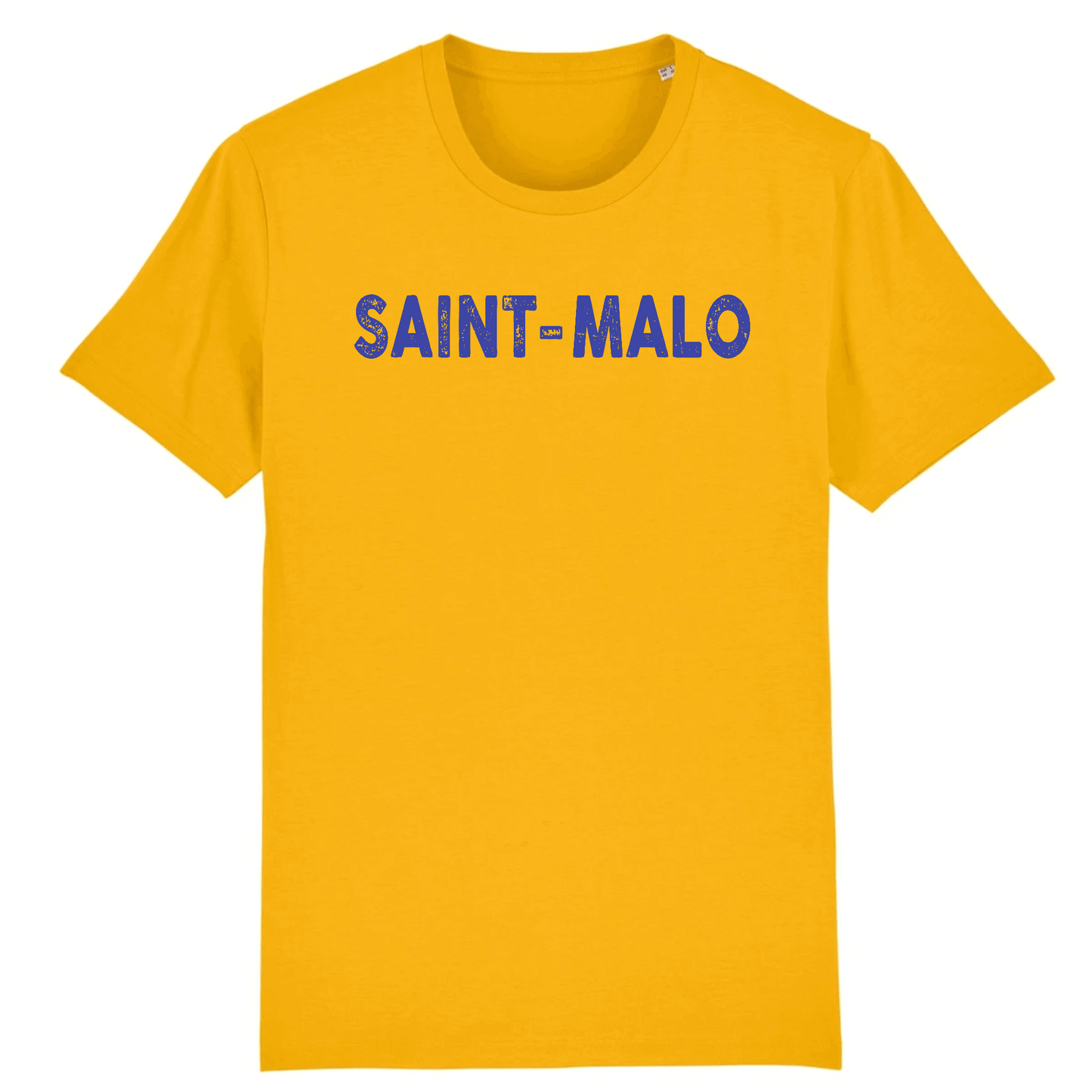 Tee-shirt Unisexe avec visuel SAINT MALO en Coton BIO Jaune