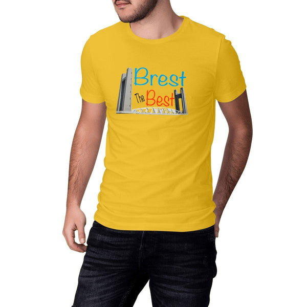 Tee-shirt Brest The Best - 100% coton biologique - Unisexe - Autocollant BZH